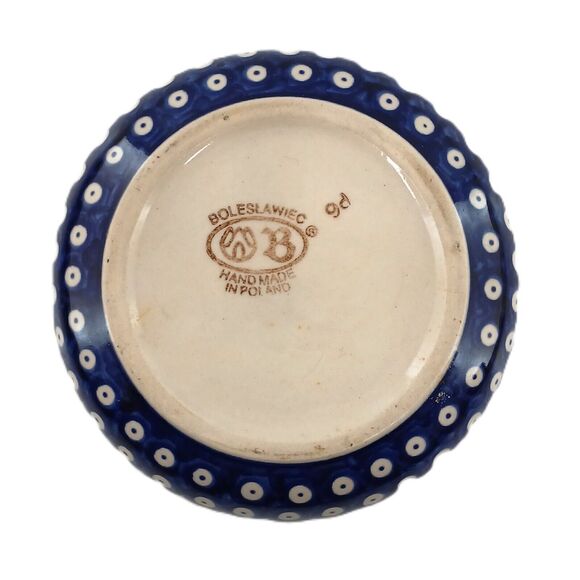 Boleslawiec Ceramic Blue Floral Bowl Soup/Cereal Handmade in Poland 9d - Picture 7 of 12